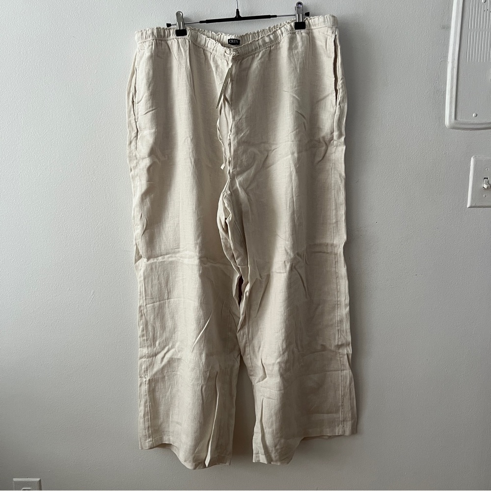 J. Crew Linen Wide Leg Pants